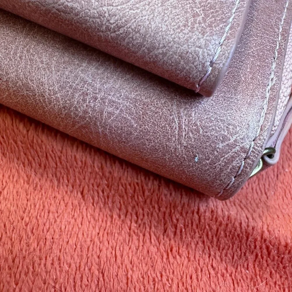 Pola Dusty Pink Leather Wristlet/Wallet